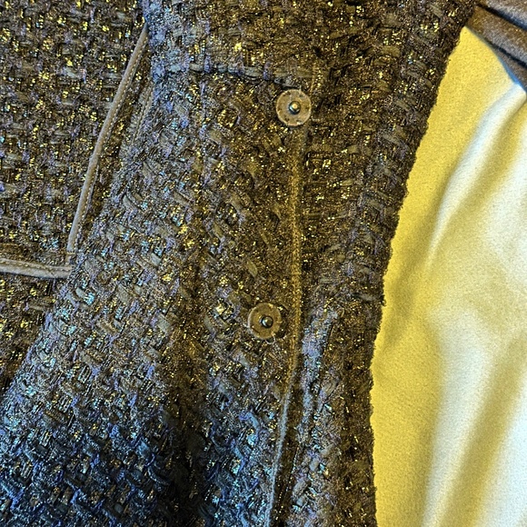 Couture Tweed Blazer | Marni | Black and Navy Metallic - Picture 5 of 10